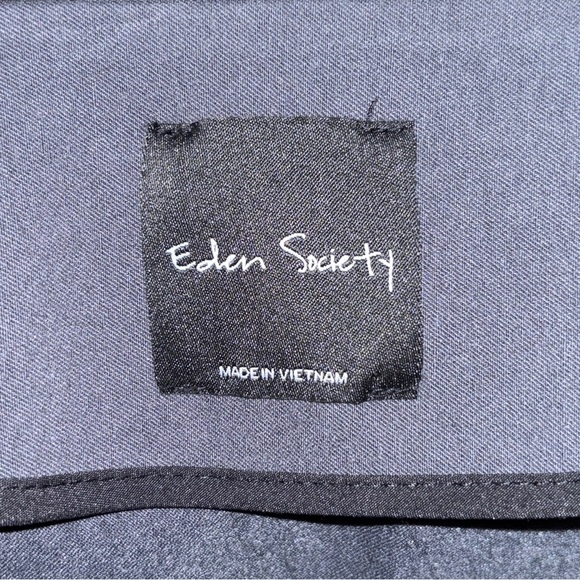 EDEN SOCIETY Holly Contrast Hood Cargo Jacket blue/gray size medium coat - Picture 10 of 13